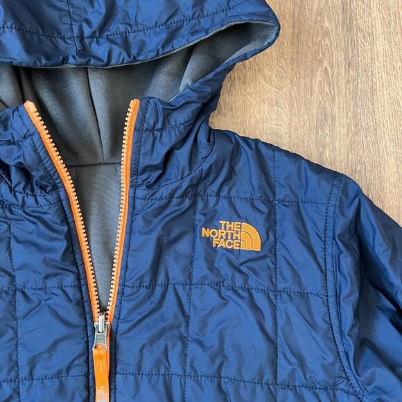 The North Face Quilted Puffer Reversible Hooded Jacket Sz L (14/16) - Picture 3 of 15